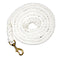 Cotton Lead Rope White With Brass Snap 10 Ft